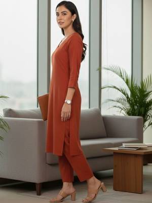 Women Ethnic Motifs Regular Kurta with Trousers & With Dupatta 2