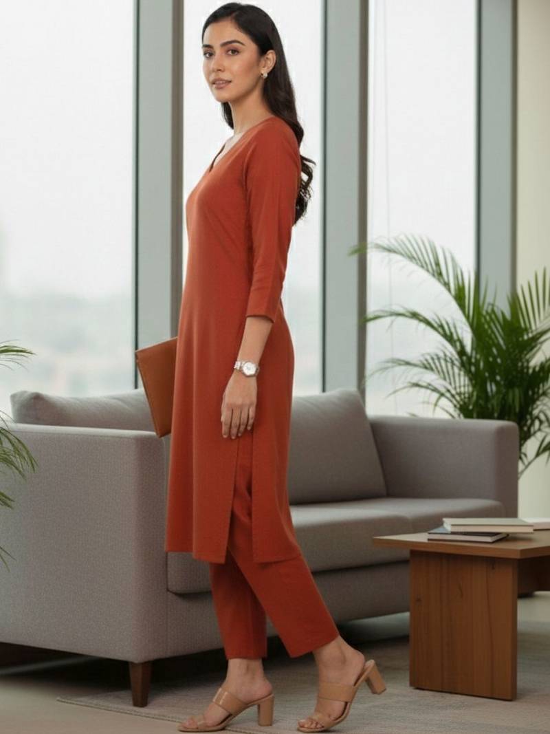 Women Ethnic Motifs Regular Kurta with Trousers & With Dupatta