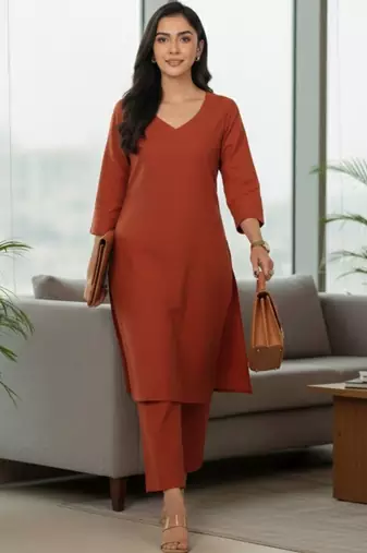 Women Ethnic Motifs Regular Kurta with Trousers & With Dupatta