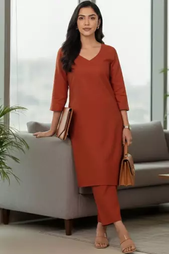 Women Ethnic Motifs Regular Kurta with Trousers & With Dupatta