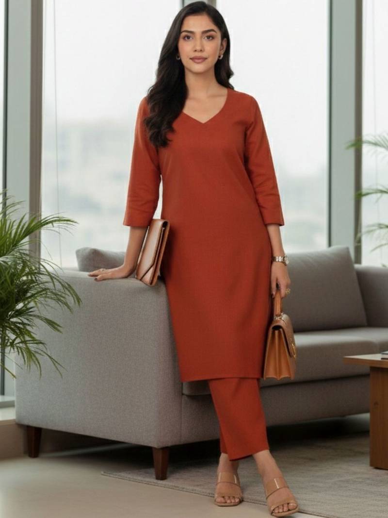 Women Ethnic Motifs Regular Kurta with Trousers & With Dupatta