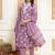 Floral Printed Regular Straight Kurta with Trouser & with Dupatta
