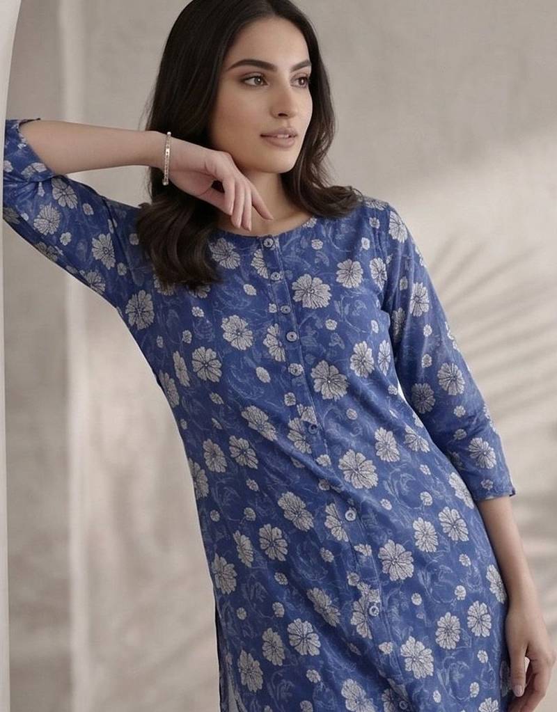 Women Floral Printed Regular Kurta with Trousers