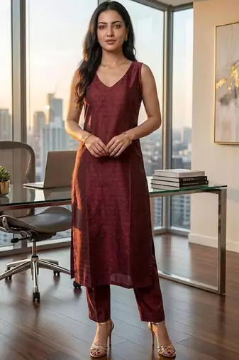 Women Regular Kurta with Trousers