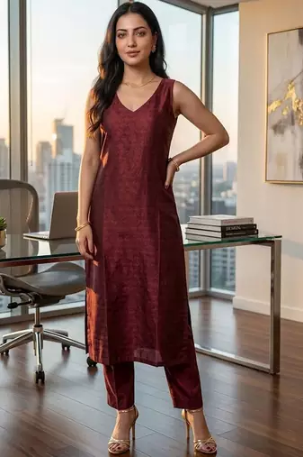 Women Regular Kurta with Trousers