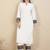 Floral Embroidered Panelled Beads and Stones Straight Kurta with Trousers