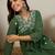 Ethnic Motifs Embroidered V-Neck Thread Work A-Line Kurta With Palazzos