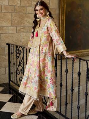 Women Floral Printed Kurta with Trouser & Dupatta 6