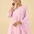 Women Floral Embroidered Pleated Thread Work Pure Cotton Kurta Set