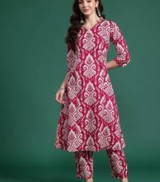 Women Ethnic Motifs Printed Pure Cotton Kurta with Trousers