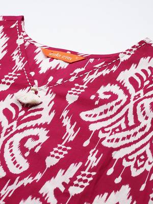Women Ethnic Motifs Printed Pure Cotton Kurta with Trousers 2