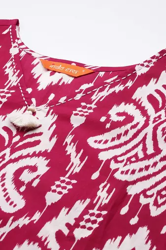 Women Ethnic Motifs Printed Pure Cotton Kurta with Trousers