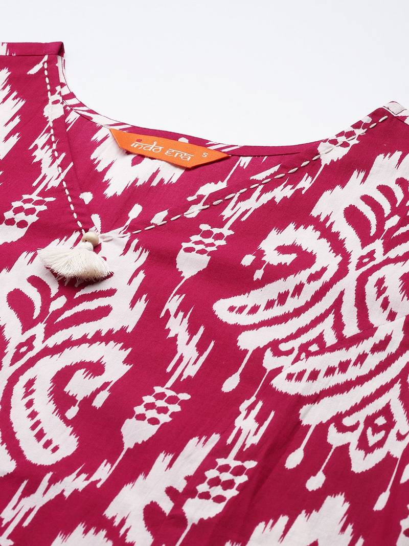 Women Ethnic Motifs Printed Pure Cotton Kurta with Trousers