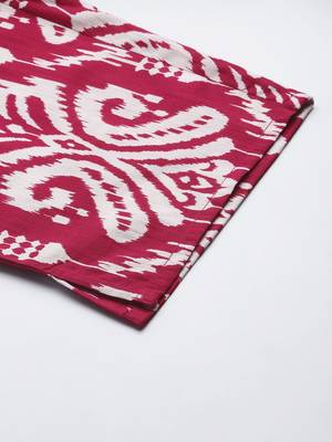 Women Ethnic Motifs Printed Pure Cotton Kurta with Trousers 7