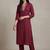 Women Regular Thread Work Kurta with Trousers