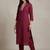 Women Regular Thread Work Kurta with Trousers