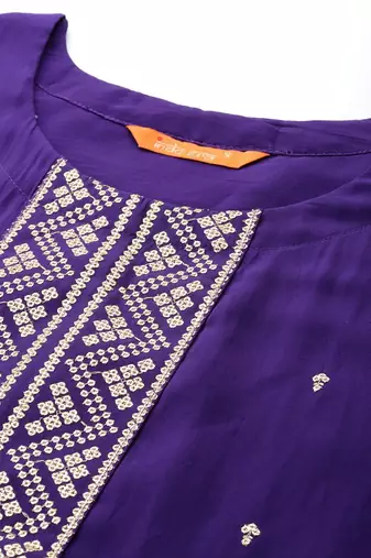 Ethnic Motifs Embroidered Sequinned Kurta with Trousers & Dupatta