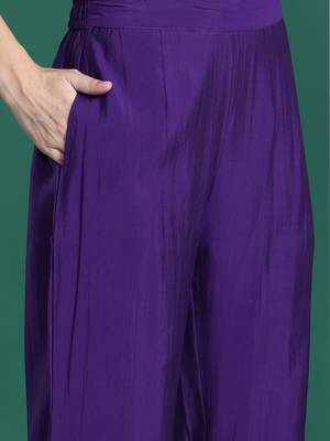 Ethnic Motifs Embroidered Sequinned Kurta with Trousers & Dupatta 4