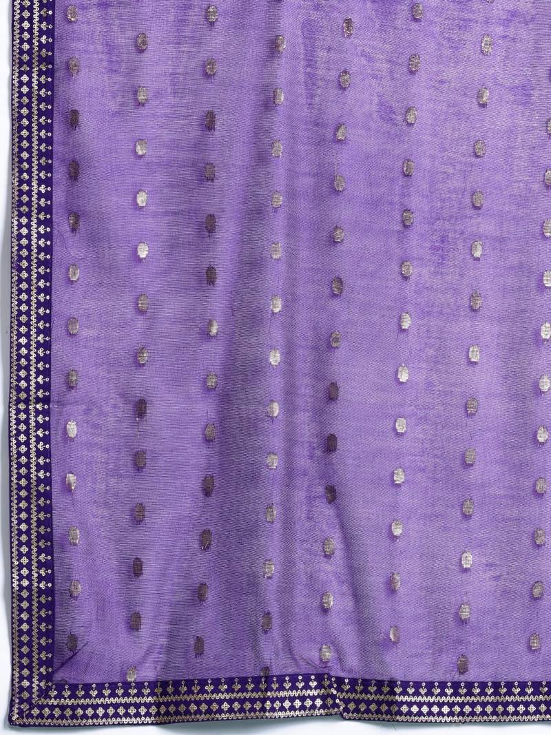 Ethnic Motifs Embroidered Sequinned Kurta with Trousers & Dupatta