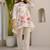 Floral Embroidered Thread Work Pure Cotton A-Line Kurta With Trousers