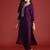 Floral Embroidered Sequinned Kurta With Trousers & Dupatta
