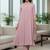 Women Tiered Silk Crepe Kurta with Trousers
