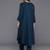 Teal Blue Alia Cute Gathered A-Line Flared Kurta with Trouser