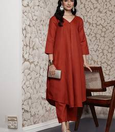 Women Solid Front Pleated A Line Republic Day Kurta Set