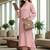 Women Regular Thread Work Silk Crepe Kurta with Trousers