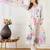 Women Floral Printed Regular Linen Kurta & Trousers With Floral Dupatta