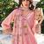 Women Floral Embroidered Thread Work Linen Kurta with Trousers & With Dupatta