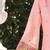 Women Floral Embroidered Thread Work Linen Kurta with Trousers & With Dupatta