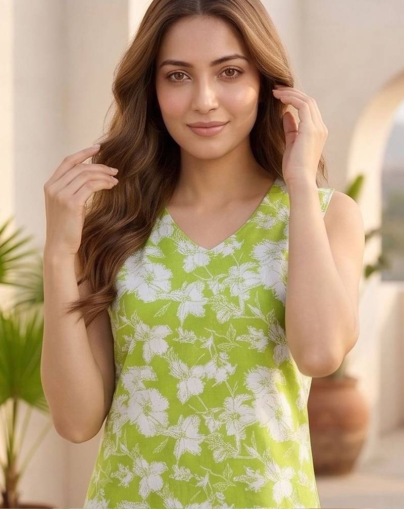 Women Floral Printed Regular Kurta with Trousers