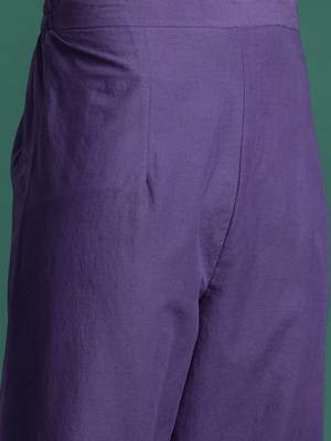 Floral Printed Beads & Stones Pure Cotton Kurta with Trousers & With Dupatta 3