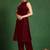 Women Striped Woven Design Kurta with Trousers