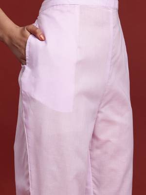Floral & Mirror Embellished Pure Cotton Kurta with Trousers & Dupatta 5
