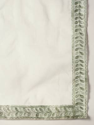 Women Floral Embroidered Regular Thread Work Kurta with Trousers & With Dupatta 6