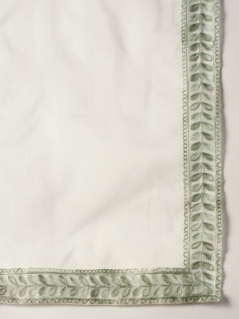 Women Floral Embroidered Regular Thread Work Kurta with Trousers & With Dupatta