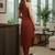 Women Striped Regular Silk Crepe Kurta with Trousers