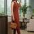 Women Striped Regular Silk Crepe Kurta with Trousers