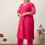 Women Plus Size Embroidered Regular Thread Work Pure Cotton Kurta with Trousers