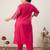 Women Plus Size Embroidered Regular Thread Work Pure Cotton Kurta with Trousers