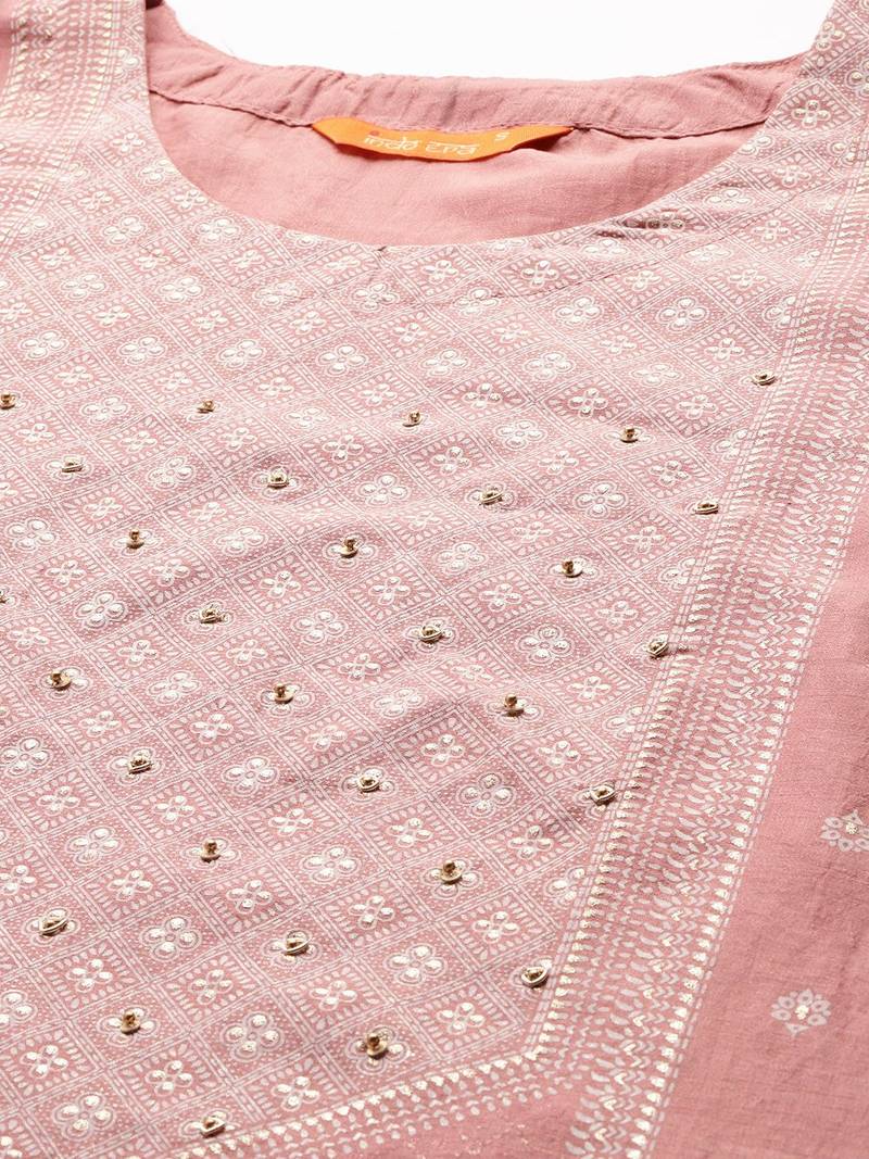 Ethnic Motifs Regular Kurta with Trousers & Dupatta
