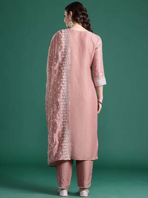Ethnic Motifs Regular Kurta with Trousers & Dupatta 7