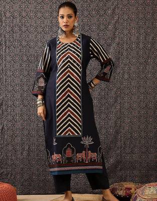 Women Printed Regular Sequinned Pure Cotton Kurta with Trousers & With Dupatta 6