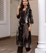 Abstract Printed Regular Straight Kurta with Palazzos