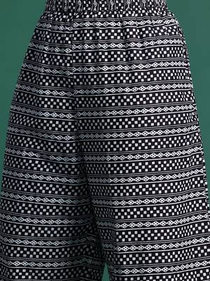 Plus Size Printed Pure Cotton Kurta with Trousers & Dupatta 4