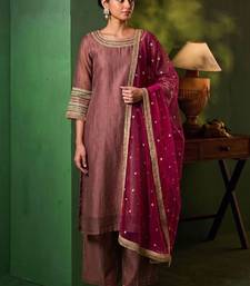 Women Ethnic Motifs Regular Kurta with Trousers & With Dupatta