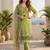 Women Floral Embroidered Regular Thread Work Pure Cotton Kurta with Trousers & With Dupatta