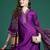 Floral Thread Work Liva Kurta with Trousers & With Dupatta